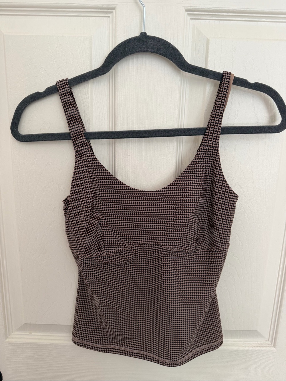 The Upside Brown and Black Houndstooth Tank Top